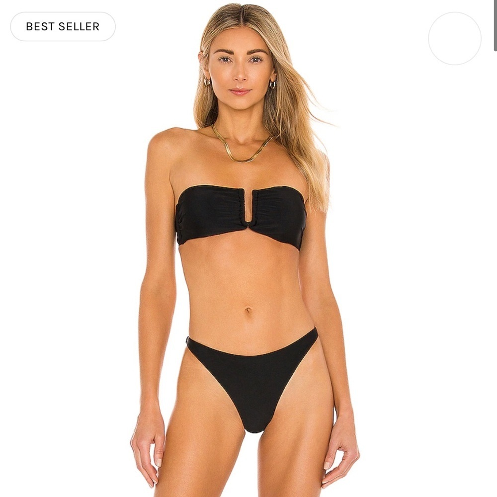 NWT Onia Black Bikini Set: Genevieve Top & Chiara Bottom Size XS Revolve - Picture 2 of 11